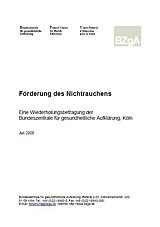 Titelblatt "Förderung des Nichtrauchens"