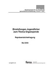 Titelblatt "Einstellungen Jugendlicher zum Thema Organspende"