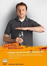 Plakatmotiv Alkohol? Kenn dein Limit. 
Erwachsenen-Kampagne