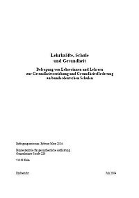 Titelblatt "Lehrkräfte, Shule und Gesundheit"