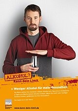 Plakatmotiv Alkohol? Kenn dein Limit. 
Erwachsenen-Kampagne