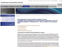 Screenshot "Tabakprävention - Ziele, Konzept und Umsetzung"